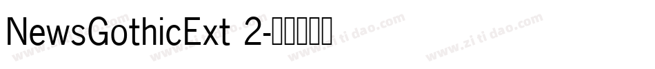 NewsGothicExt 2字体转换